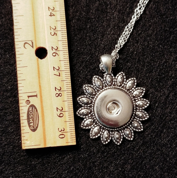 FLOWER SNAP 18MM Ginger Snap Necklace Statement - Picture 4 of 6